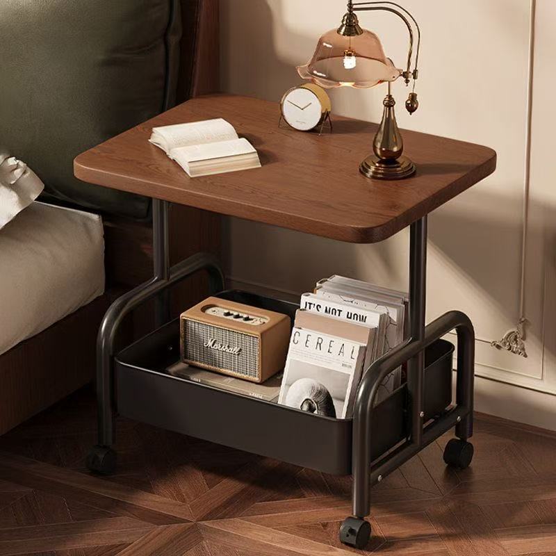 Estante de carro móvil, dormitorio, sala de estar, estante de almacenamiento de bocadillos, mesa de centro moderna y sencilla para el hogar
