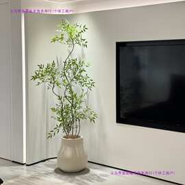 南天竹绿植室内客厅仿生假树轻奢花大型落地盆栽