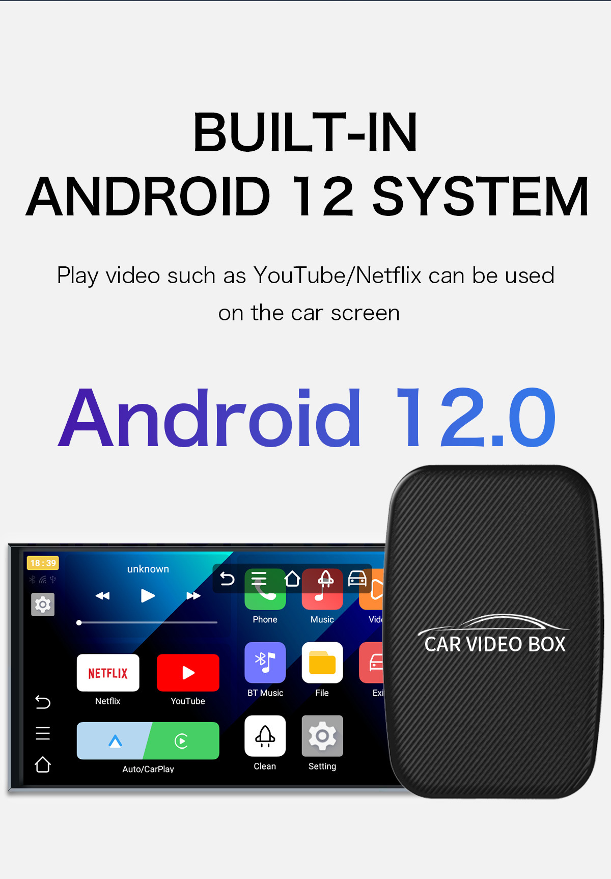 Cross-Border Factory Source Carplay to Android Auto Closed-Type Three-In-One Wireless Carplay Adapter