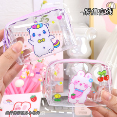 New Cute Cartoon Wallet Portable Large Capacity Handbag Waterproof PVC Storage Bag Coin Change Pouch