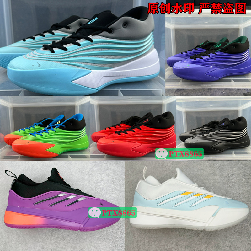 Putian Shoes Dame 9Th Generation Lillard 10Th Generation Men's Practical Basketball Shoes Signature Low-Top Sports Shoes Pure Original Purple and Black Putian Shoes Dame 9Th Generation Lillard 10Th Generation Men's Practical Basketball Shoes Signature Low-Top Sports Shoes Pure Original Purple and Black