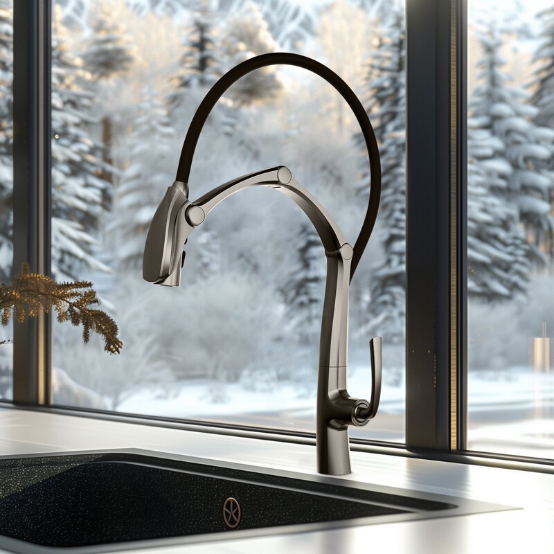 Kitchen Digital Display Touch-Sensitive Hot and Cold Faucet Sink Silicone Magnetic Suction Mechanical Stretch Universal Faucet Kitchen Digital Display Touch-Sensitive Hot and Cold Faucet Sink Silicone Magnetic Suction Mechanical Stretch Universal Faucet