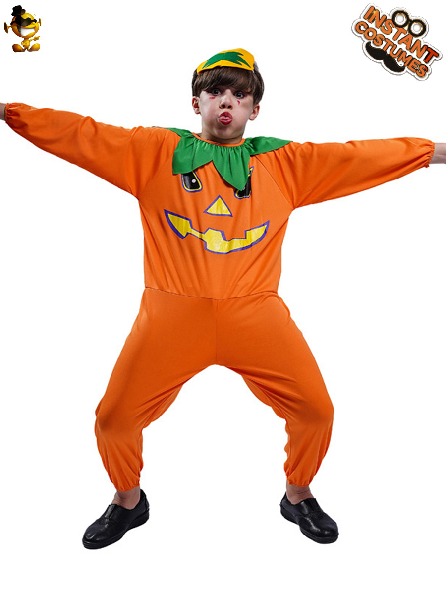 Halloween niños calabaza Cosplay pijamas de una sola pieza traje niños calabaza juego de rol ropa de fiesta