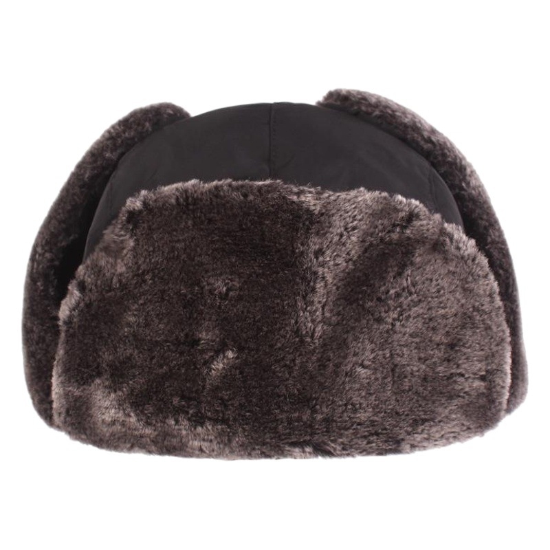 Sombrero de nieve de los hombres Lei Feng sombrero de invierno sombrero engrosado forro de lana orejeras sombrero ciclismo viento sombrero de los hombres