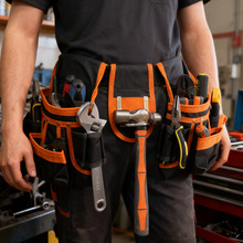 跨境工具围裙牛津布腰包五金防水加厚牛津布多功能收纳袋围裙定制