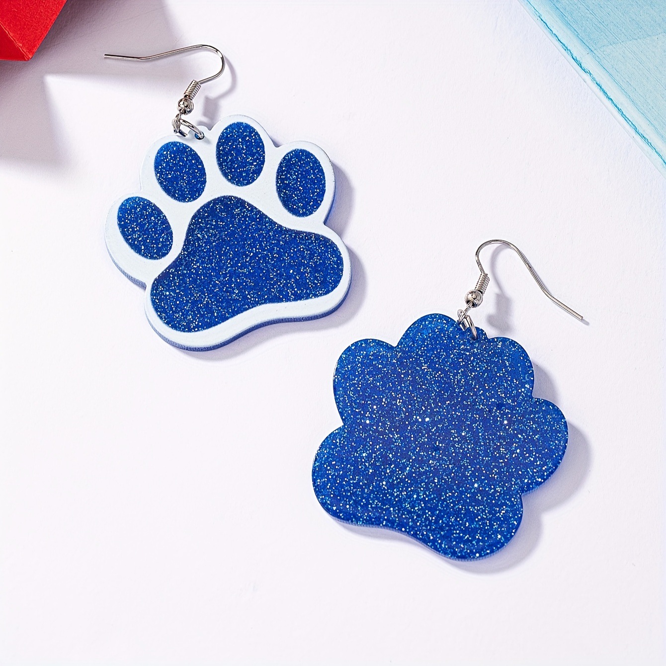 Cute Cat Claw Pendant Earrings Cartoon Pet Footprints Earrings Women's Jewelry Gift Europe and America Cross-border Earrings Hot Selling