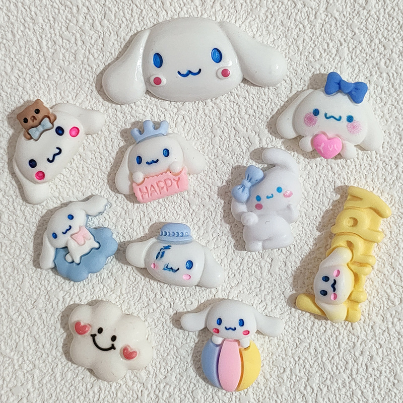 Resin cartoon Yugui dog insulation Cup mobile phone shell cream glue refrigerator DIY stickers hair accessories hairpin accessories