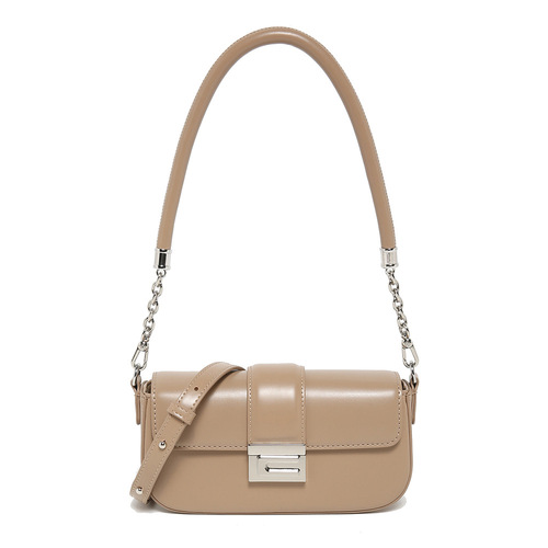 Small bag 2024 new high-end niche harmonica chain small square bag baguette armpit bag women's shoulder crossbody bag