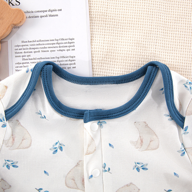 Estilo nórdico bebé mono de manga larga de algodón puro pullover mameluco masculino y femenino bebé Four Seasons mameluco clase Una celebridad de Internet