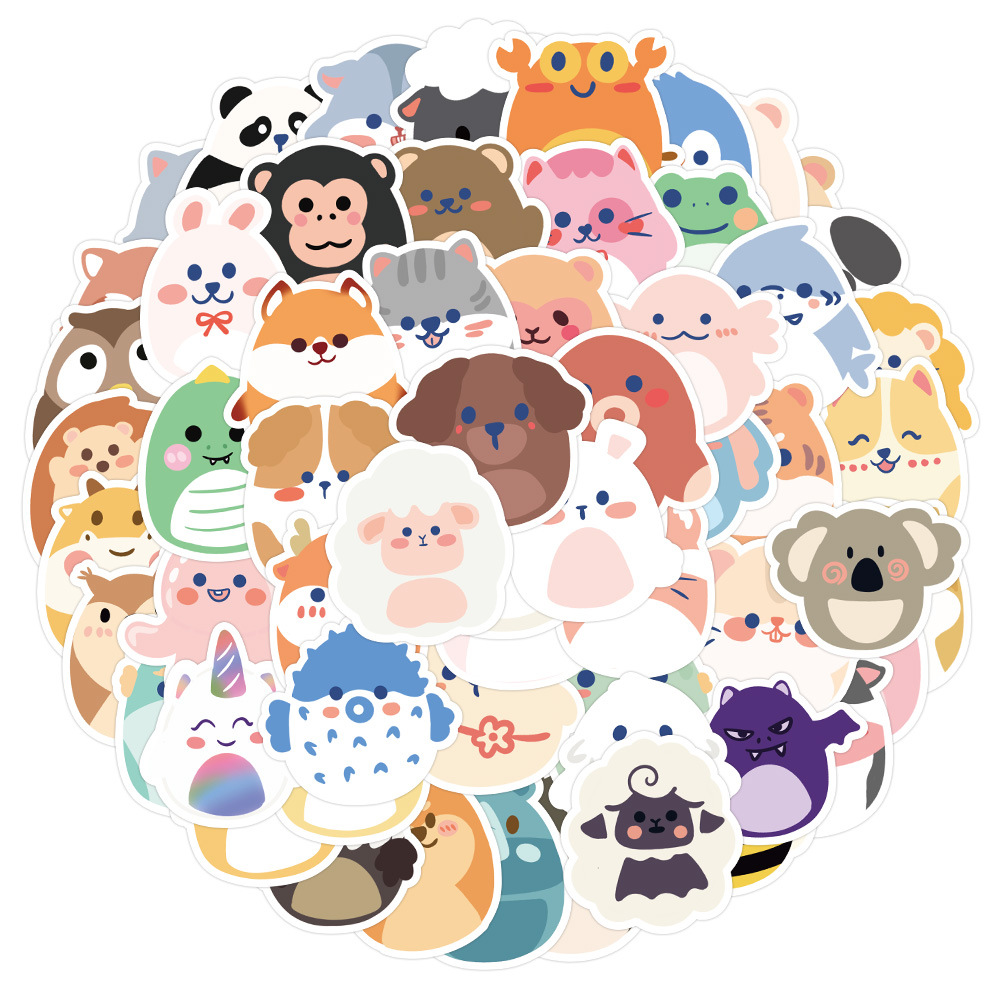21g Weight Stickers Stationery Type 1 Set Quantity Learning Occasion PVC self-adhesive Material Animal, Cartoon Pattern Cute Style 1 Set Animal Cartoon Learning PVC Self-adhesive Cute Stickers 6