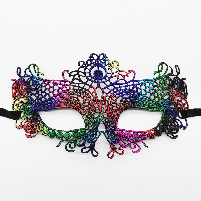 Máscaras de encaje transfronterizas, máscaras de encaje de fiestas de Halloween, máscaras de ojos especiales para carnaval de Halloween