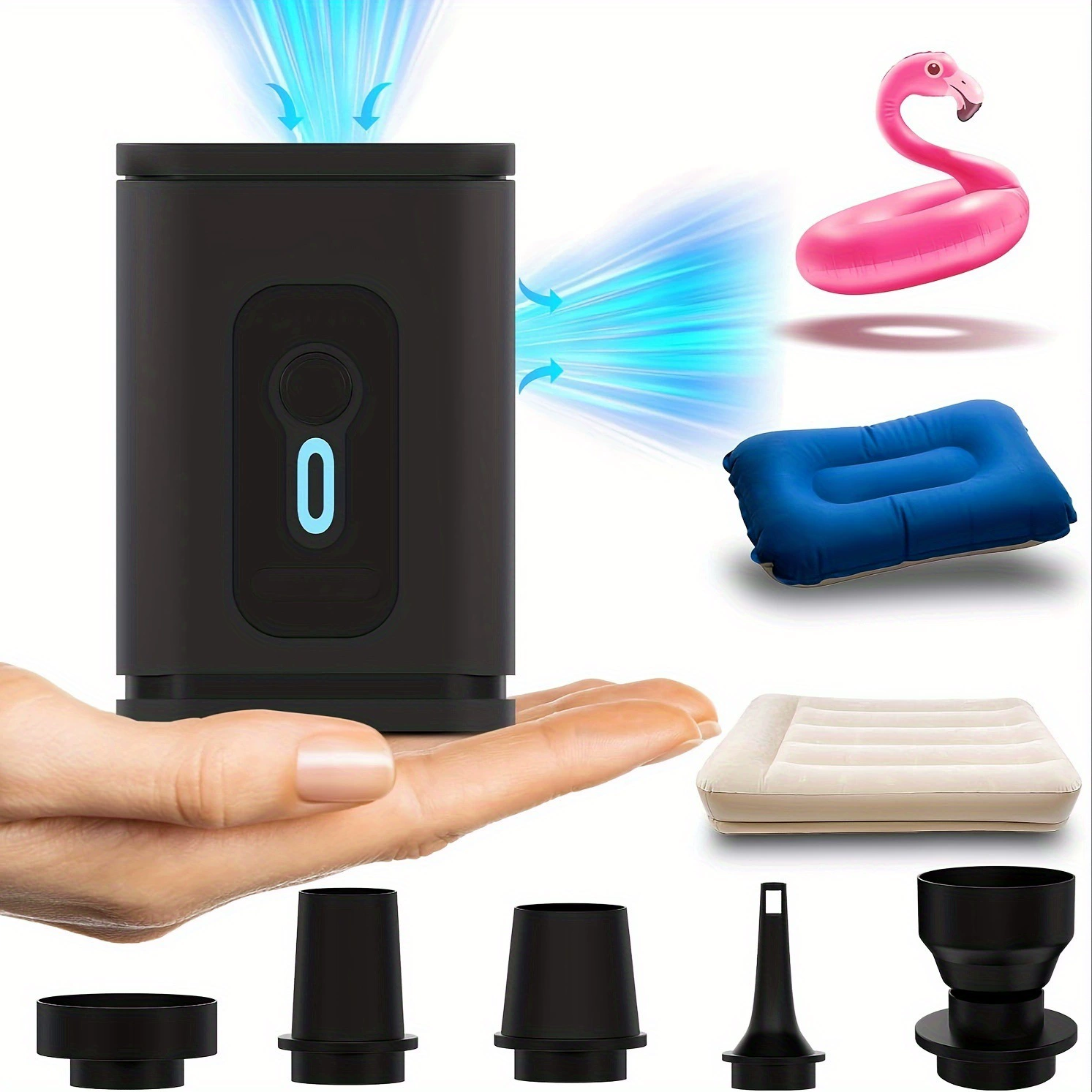 Трансграничный сертификат полный-USB зарядный надувной насос откачка вакуумный компрессионный электрический насос для детей плавательный круг надувной бассейн