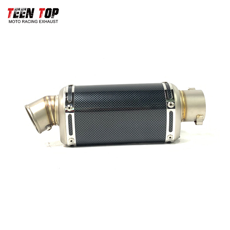 Motorcycle modified exhaust Yongyuan MT07 ER6N 502C Jicun triangle Scorpio modified exhaust pipe muffler