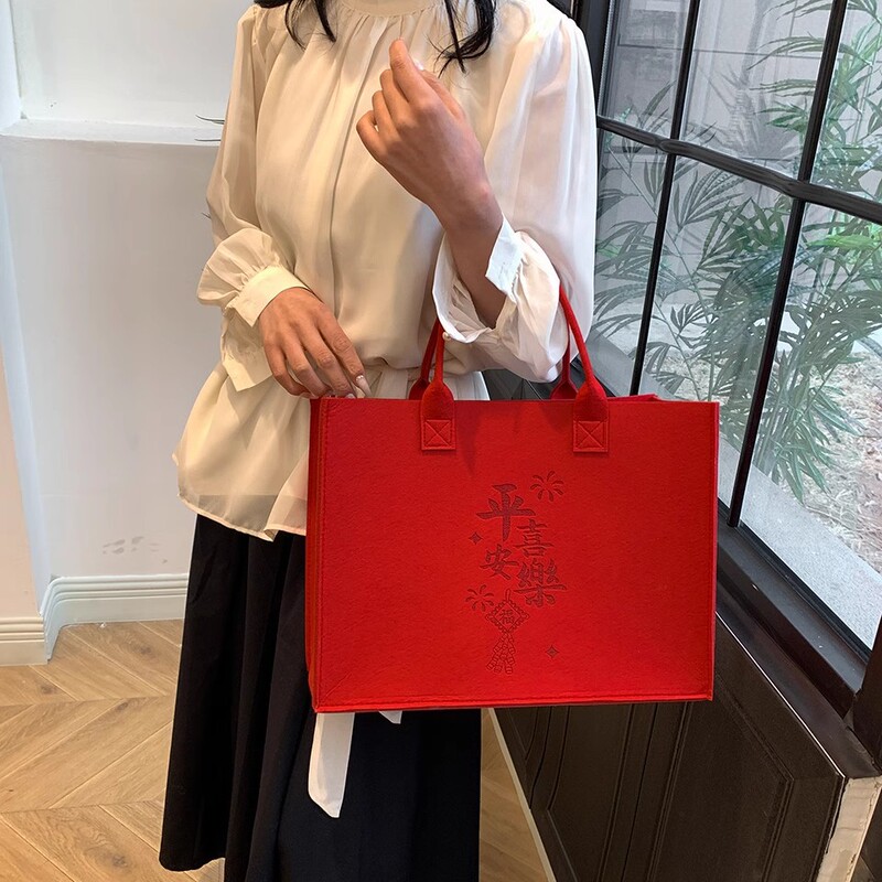 Felt Non-Woven Tote Bag Corporate Event Souvenir Felt Bag Custom Versatile Women's Handbag Handmade Felt Non-Woven Tote Bag Corporate Event Souvenir Felt Bag Custom Versatile Women's Handbag Handmade