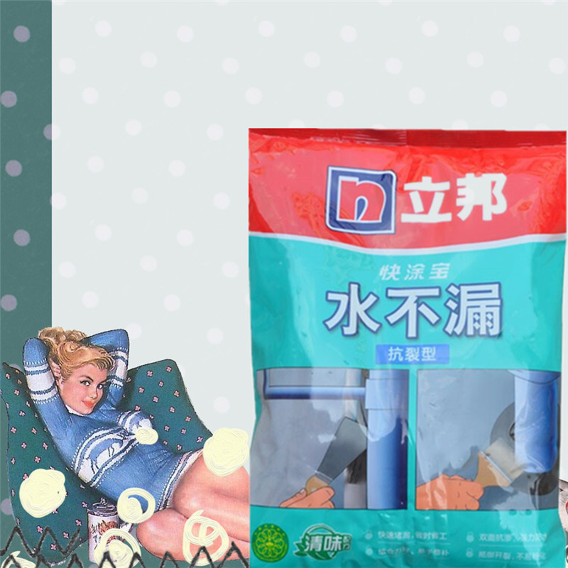 立邦快涂宝水不漏堵漏王快干水泥强力卫生间防水材料袋装2kg灰色