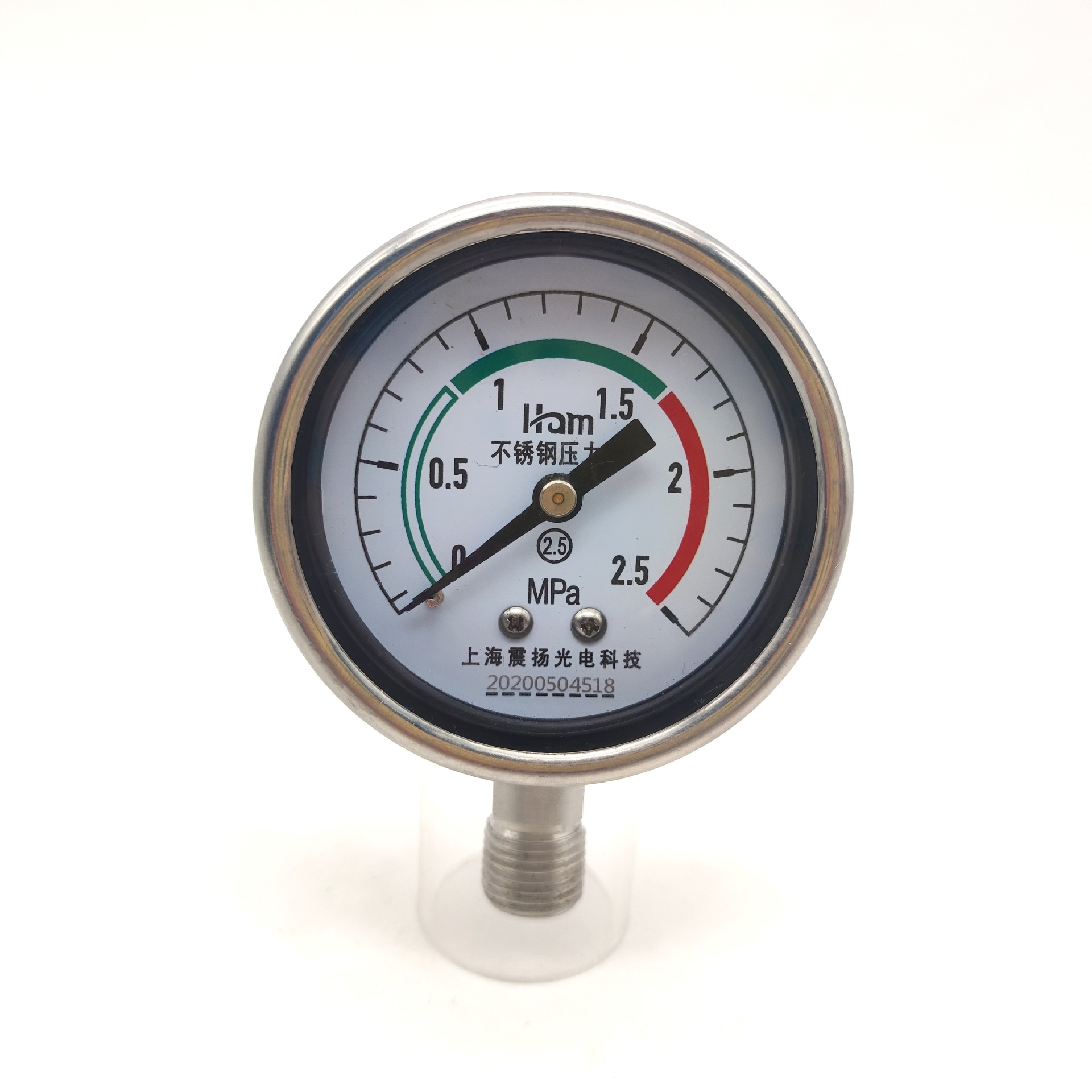 【汉木仪表】厂家直销  Y60不锈钢耐震压力表防腐 耐高温 气压 水