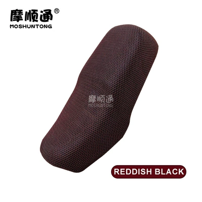 Motorcycle cushion Insulation Breathable Honeycomb Cushion Cover - red-and-black-intertwined-grid