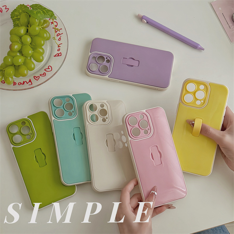 Solid Color Ring Holder Case for iPhone 17/12, Compatible with iPhone 13/14 Pro Max, 16/15 Pro