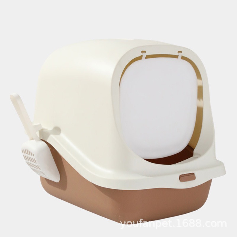 Gran entrada de excrementos para gatos, inodoro para gatos gigantes, gran tamaño totalmente cerrado, lavabo para gatos a prueba de salpicaduras, fábrica de lavabo para gatos al por mayor