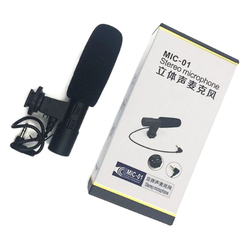 MIC-01 микрофон зеркальная камера DV стерео микрофон камера профессиональное интервью микрофон для записи новостей