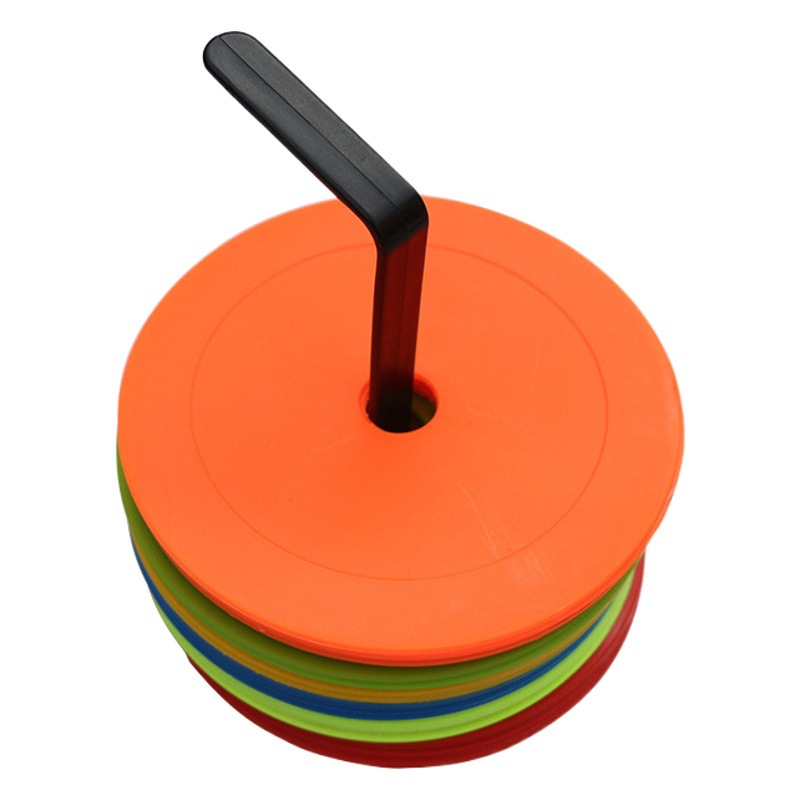 Mini Flat Sign Plate Round Flap Sign Plate Football Training Sign Plate Training Obstacle Disc Landmark Pad