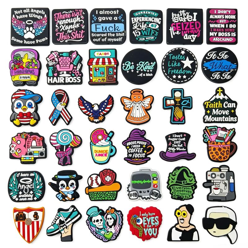 Personalized European and American Style Text Silicone Beads, Various Styles Mixed, Silicone Phone Case Hair Accessories, DIY Accessory Beads