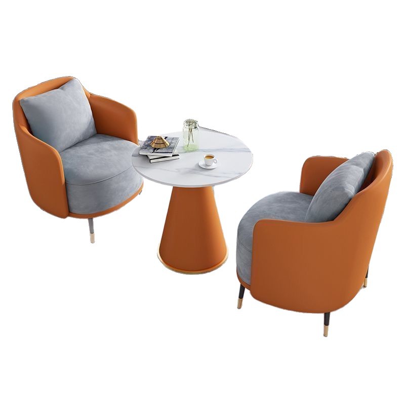 Simple y de lujo, sofá individual, mesa de café, combinación de hotel de ocio, recepción de la oficina de ventas, negociación de mesas y sillas, salón de belleza, reunión de invitados