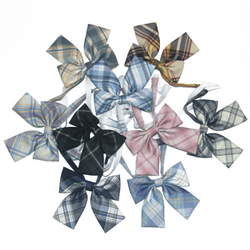 JK checkered uniforms internet celebrity broadcaster Japanese style lapel flowers sailor suit bow tie college style girls bow tie wholesale 