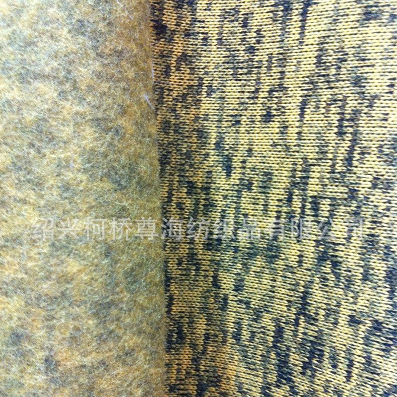 秋冬全涤粗针布经编染色女装家居服睡衣家纺粗针绒布面料工厂批发