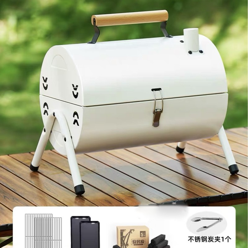 烟囱炉小型家用木炭炉子室内加厚便捷式烧烤架户外野外烤肉串|undefined