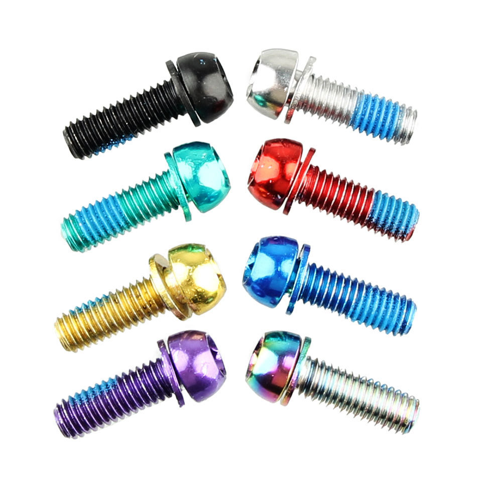 NFOX M6x18 Tornillo de pie con chapado en color de bicicleta