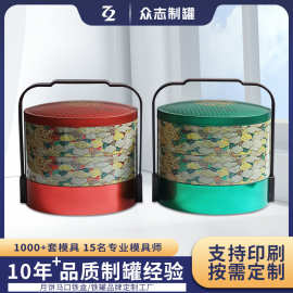 中秋端午方形月饼粽子包装礼盒金属马口铁月饼铁盒铁罐礼盒包装