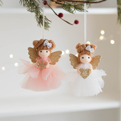 クリスマス装飾女の子メッシュ形状小さなペンダントクリスマスツリーペンダントヘラジカ人形ペンダントクロスボーダー