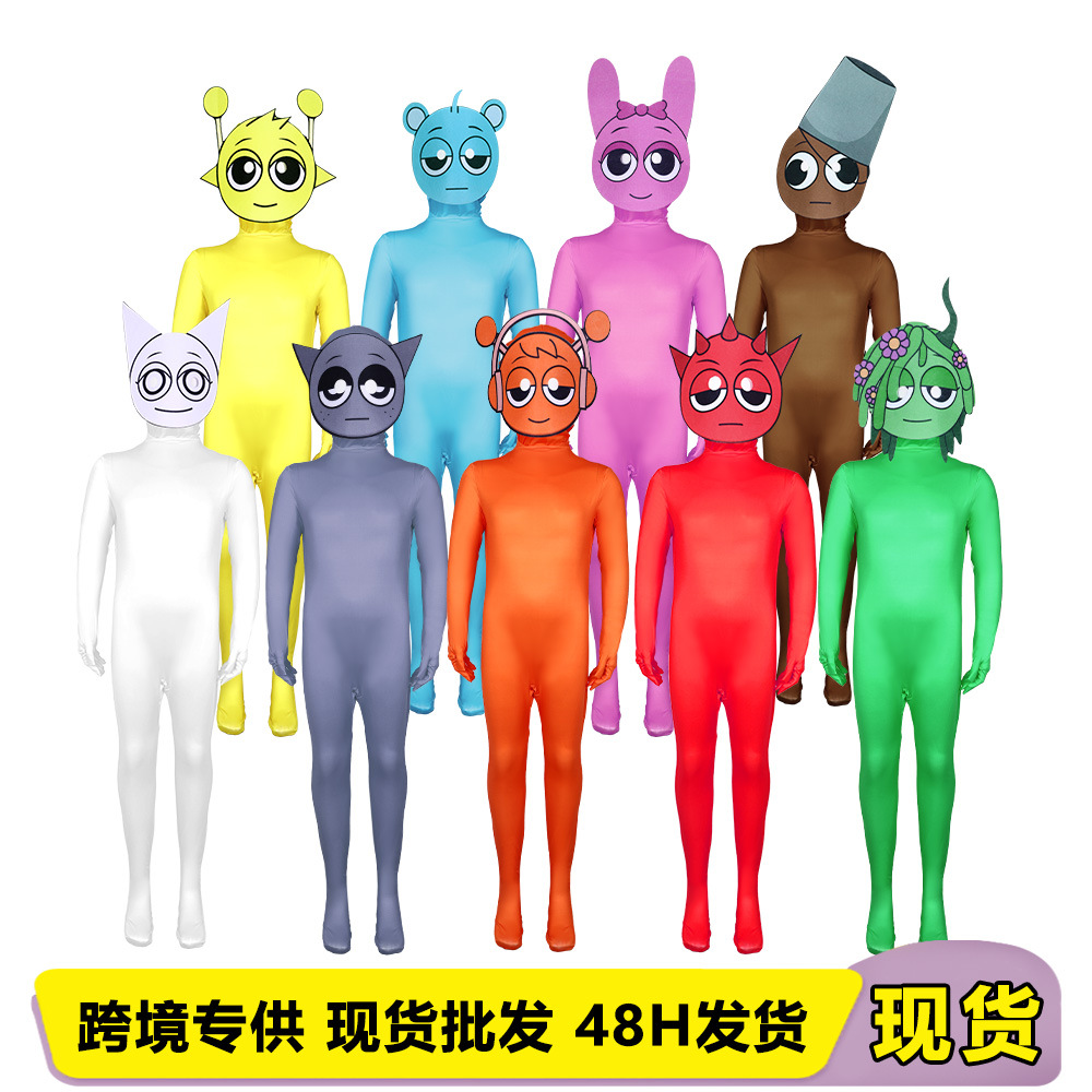 Cross-Border Sprunki Incredibox Rhythm Box Cosplay Costume Game Peripheral Bodysuit