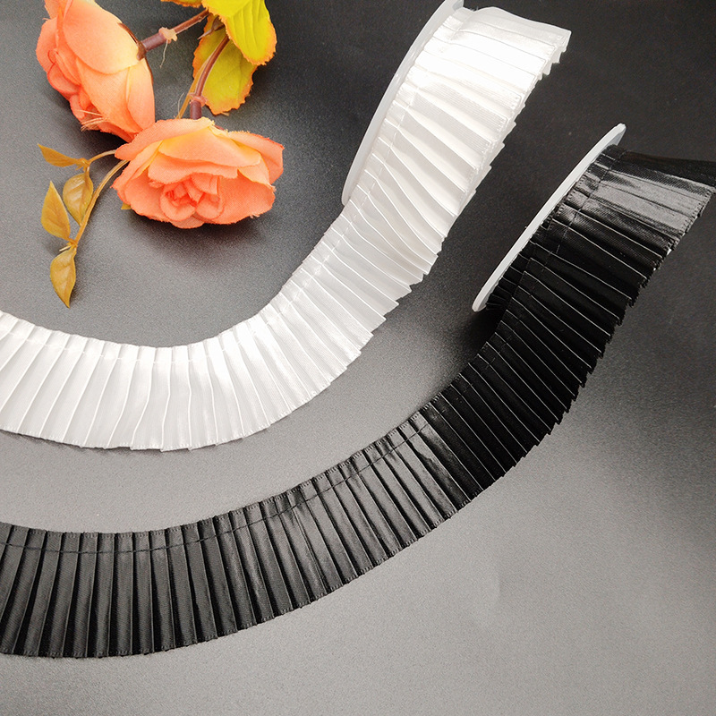 New Lolita Lace Accessories Pleated Lace Clothing Accessories Retro Style Han Dynasty Accessories Webbing Lotus Leaf Ribbon