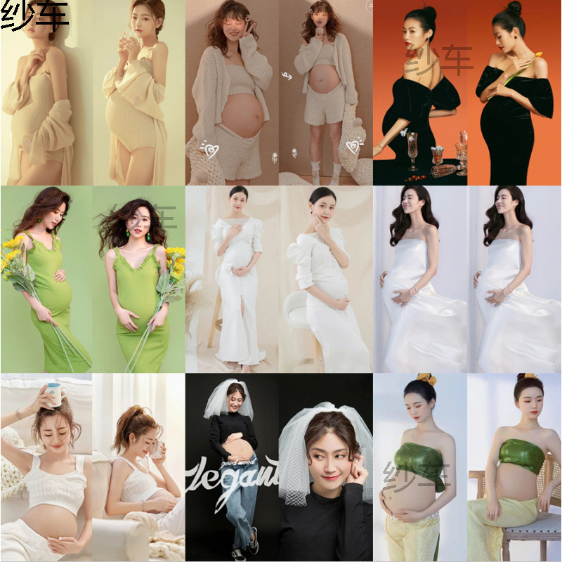 New Style Pregnant Women Photo Studio Theme Photography Photo Clothing Fashion Clothing Mommy Gauze Skirt Art Photography Clothing