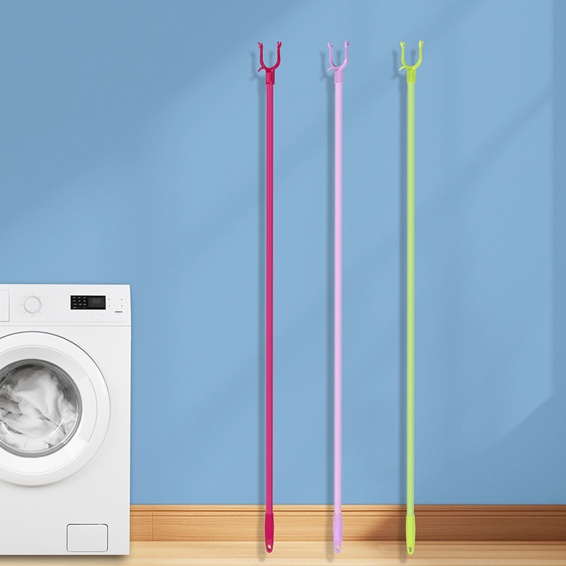 Clothes Fork, Punch-Free Plastic Household Clothes Drying Fork, Clothes Rod, Integrated Dormitory Clothes Fork, Baby Infusion Support Rod