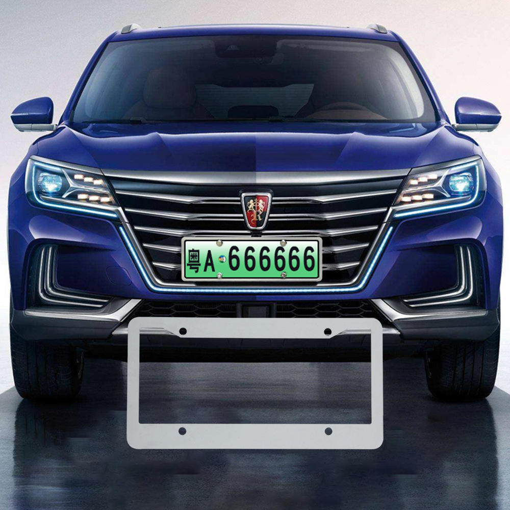 (2개) 번호판 프레임 공장 직접 알루미늄 자동차 미국 번호판 수정 랙 열 전달 성격 DIY 소재