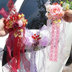 結婚車の花の飾りの配置の高級感のサテンの車の花のスーツの自動車の副車列の結婚式の結婚用品の大全
