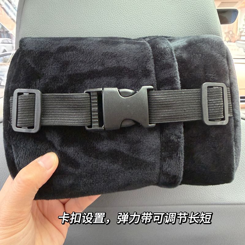 Short-Pile Tissue Box, Large Capacity Car Tissue Bag, Car Seat Armrest Box, Sun Visor, Simple and Luxurious Style Tissue