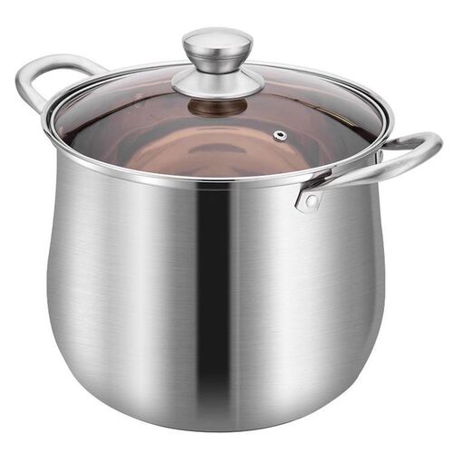 304 stainless steel large-capacity tall and thick anti-overflow double-bottom porridge soup pot stock pot steamer for home use