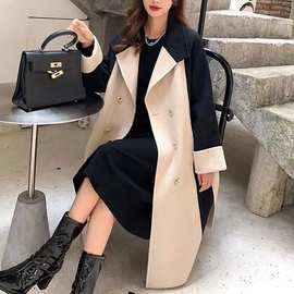 2025秋冬新款呢子外套女潮百搭大衣中长款风衣外套女春秋气质显瘦