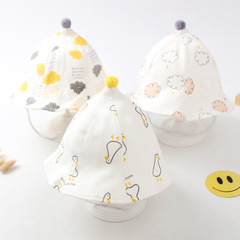 嬰兒帽子春秋薄款寶寶男女遮太陽帽盆帽男寶寶女漁夫帽嬰幼兒