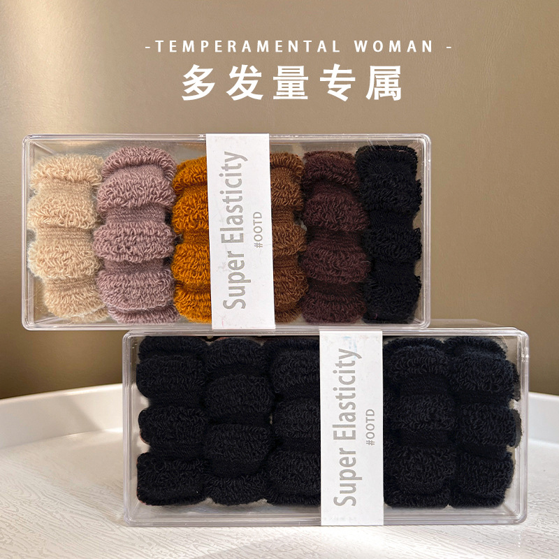 Cuerda de pelo grueso Bola de las mujeres banda de pelo alto elástico durable banda de goma sin costura lazo de pelo cuerda de pelo de alta Cola de Caballo tocado