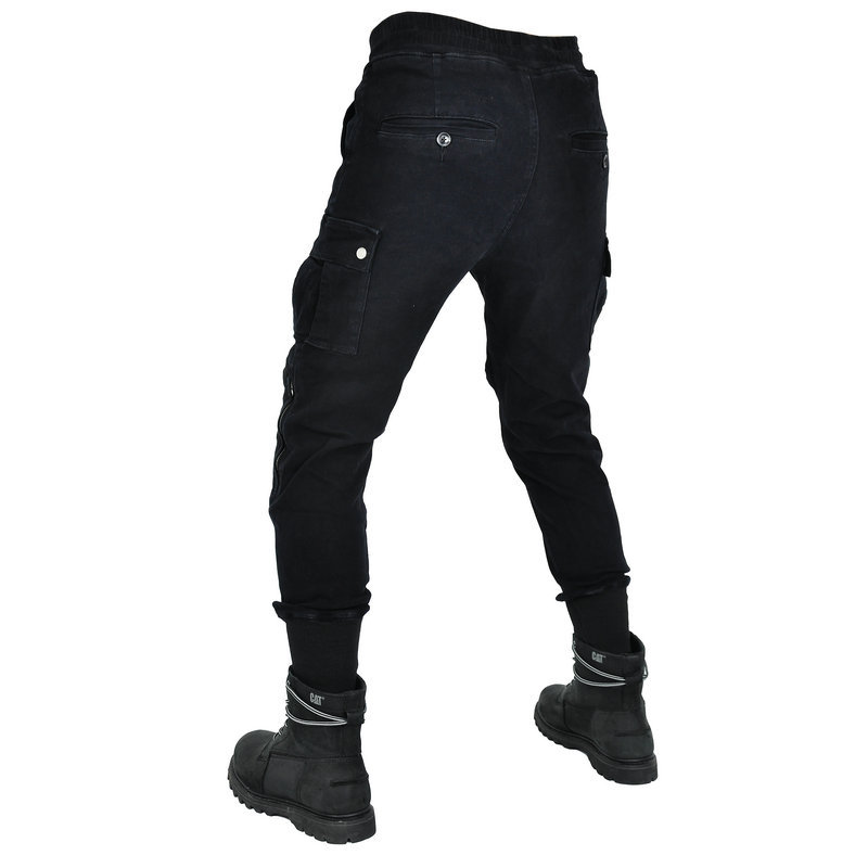 Pantalones de montar motocicleta casual motocicleta kevlar resistente a la caída a prueba de viento jeans pantalones roscados polainas pantalones de caballero hombres