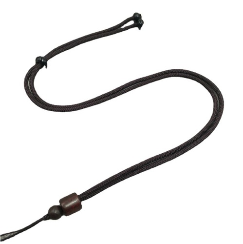 Wholesale factory braided rope necklace jade pendant earring pendant thick rope zitan wood auspicious cloud wood bucket bead pendant rope