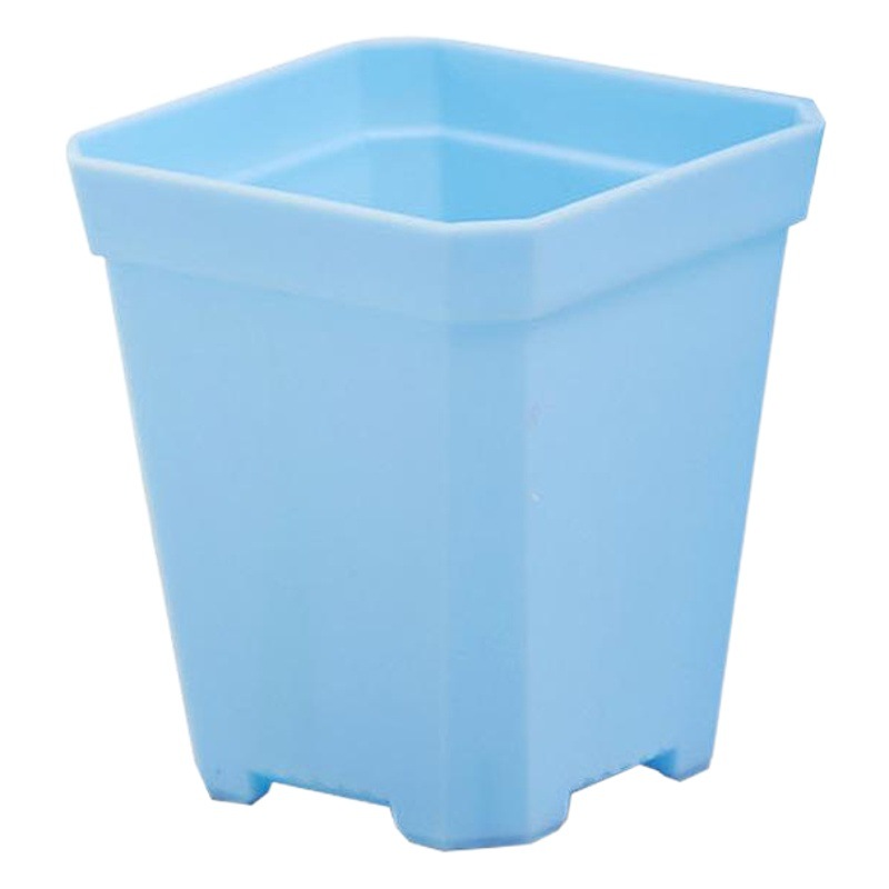 Enriquecido pequeño cuadrado negro color cuadrado macetas de plástico jardineras macetas verdes plantas en macetas interiores simples