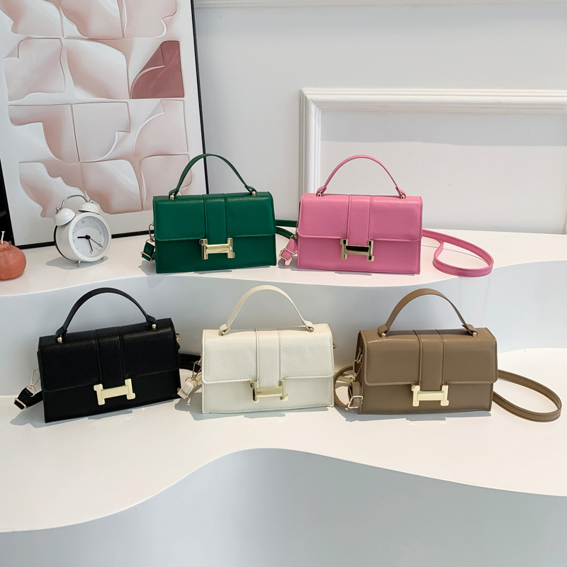 Litchi Pattern Handbag 2024 New Style Fashion Women's Crossbody Bag Compatible with Shoulder Bag International Trade Distributor Versatile Crossbody Bag