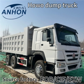跨境供应豪沃6X4自卸车371马力后八轮翻斗工程车矿用10轮自卸卡车