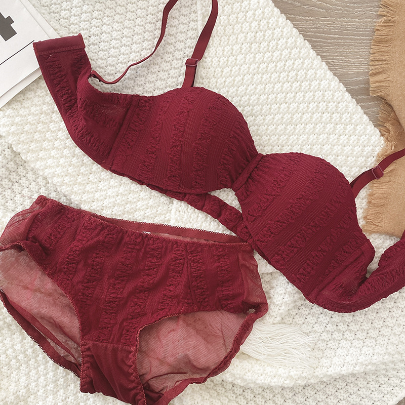 Jenny Coco original de verano Fairy Wind delgado conjunto de ropa interior para mujeres que se reúnen en la adolescencia pura deseo de encaje hermoso sostén de espalda